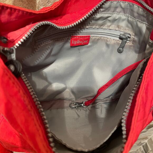 Kipling Red Nina Crossbody | Y2K Vintage Nylon Bag, Original Monkey Charm - Picture 9 of 14